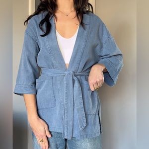 Kimono inspired denim jacket